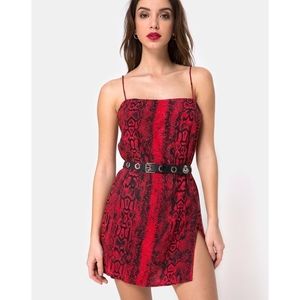 $60 Dolls Kill Motel Datista Dress Red